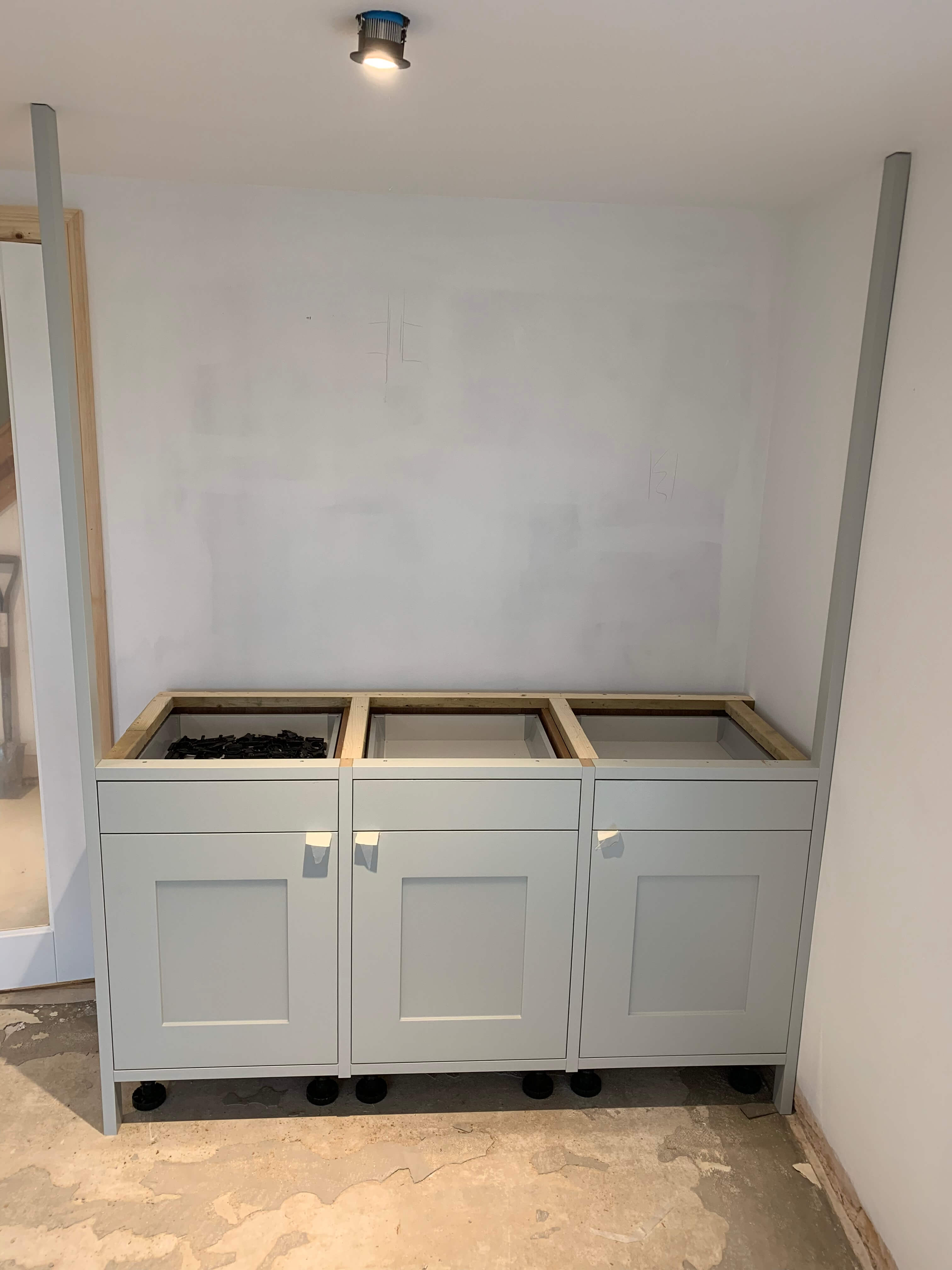 Doors and drawers fitted to the Display Unit