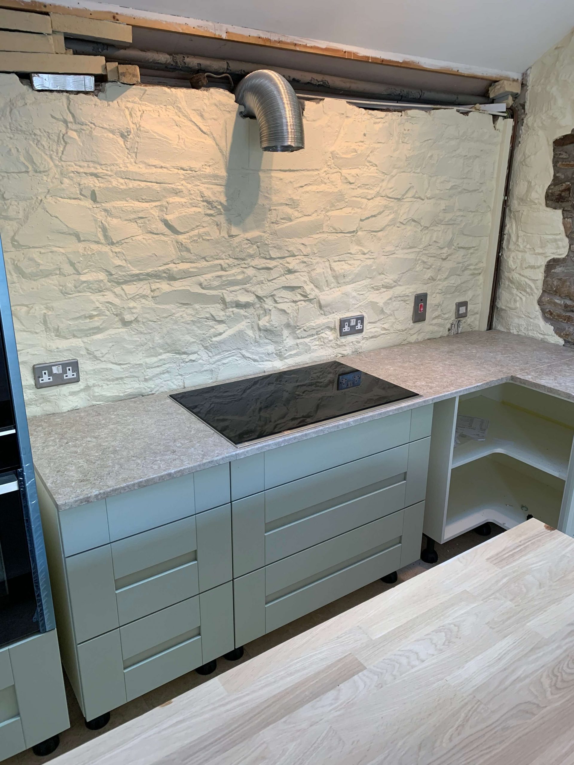 Hob Worktop and Drawers